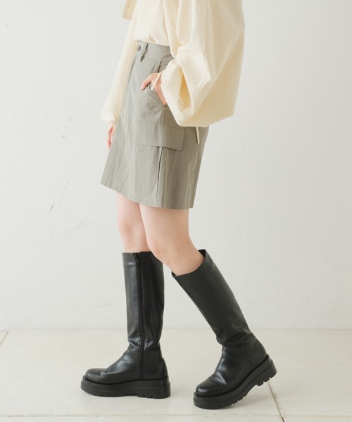 Kastane(カスタネ)の「【2023SSアイテム】カーゴミニスカート(スカート・レディース・ブラック/カーキ・FREE)」の22枚目の写真