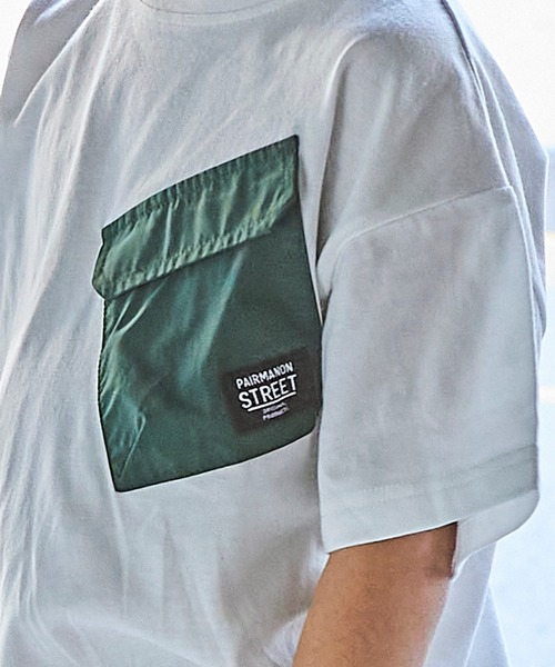 PAIRMANON STREET(ペアマノンストリート)の「【PAIRMANON STREET】【プレミアムコットン100】無地 デザイン胸ポケット半袖Tシャツ(Tシャツ/カットソー・キッズ・ブラック/オレンジ/グリーン/ブルー系その他/ライトベージュ/ホワイト・90/150/120/110/100/130/140)」の7枚目の写真