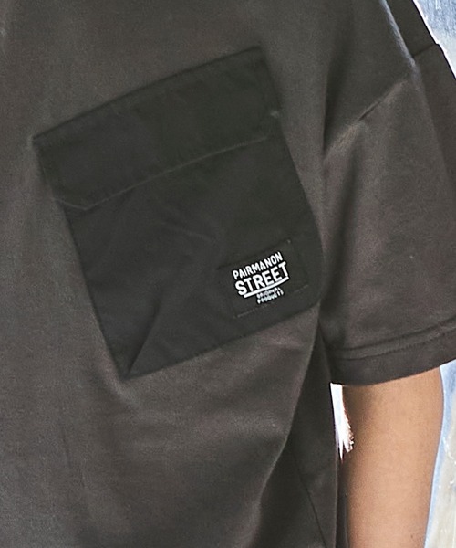 PAIRMANON STREET(ペアマノンストリート)の「【PAIRMANON STREET】【プレミアムコットン100】無地 デザイン胸ポケット半袖Tシャツ(Tシャツ/カットソー・キッズ・ブラック/オレンジ/グリーン/ブルー系その他/ライトベージュ/ホワイト・90/150/120/110/100/130/140)」の9枚目の写真