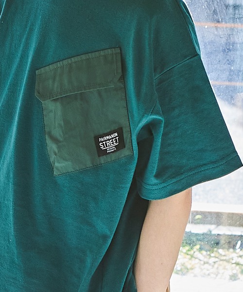 PAIRMANON STREET(ペアマノンストリート)の「【PAIRMANON STREET】【プレミアムコットン100】無地 デザイン胸ポケット半袖Tシャツ(Tシャツ/カットソー・キッズ・ブラック/オレンジ/グリーン/ブルー系その他/ライトベージュ/ホワイト・90/150/120/110/100/130/140)」の13枚目の写真