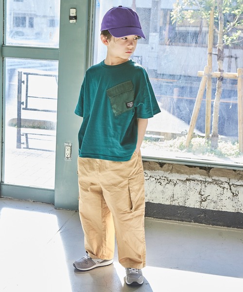 PAIRMANON STREET(ペアマノンストリート)の「【PAIRMANON STREET】【プレミアムコットン100】無地 デザイン胸ポケット半袖Tシャツ(Tシャツ/カットソー・キッズ・ブラック/オレンジ/グリーン/ブルー系その他/ライトベージュ/ホワイト・90/150/120/110/100/130/140)」の14枚目の写真