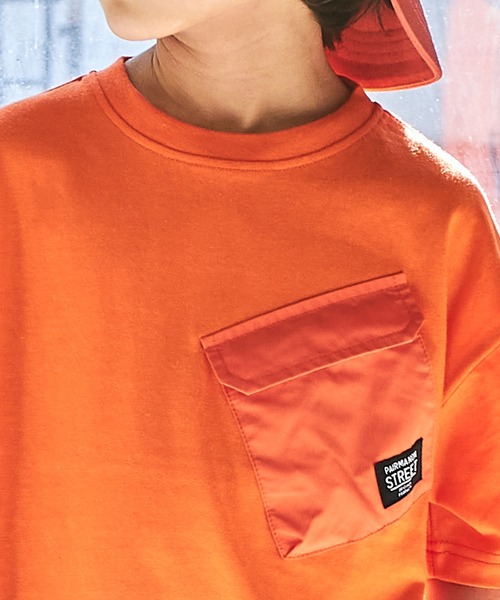 PAIRMANON STREET(ペアマノンストリート)の「【PAIRMANON STREET】【プレミアムコットン100】無地 デザイン胸ポケット半袖Tシャツ(Tシャツ/カットソー・キッズ・ブラック/オレンジ/グリーン/ブルー系その他/ライトベージュ/ホワイト・90/150/120/110/100/130/140)」の17枚目の写真