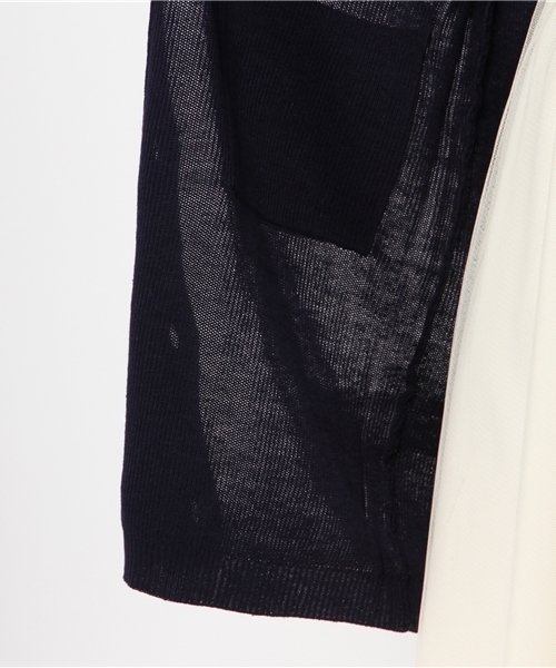 NATURAL BEAUTY BASIC（ナチュラルビューティーベーシック）の「片畦ロングカーディガン（カーディガン/ボレロ・レディース・グレー/ホワイト系その他/ネイビー・MEDIUM）」の13枚目の写真