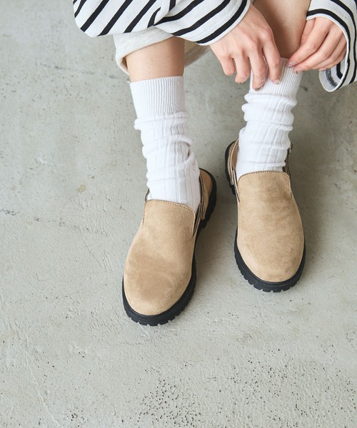 forksy.(フォルクシー)の「【forksy.】2wayトラックソール サボサンダル(サンダル・レディース・サンドベージュ/ブラック・S/M/L/LL)」の10枚目の写真