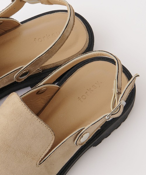forksy.(フォルクシー)の「【forksy.】2wayトラックソール サボサンダル(サンダル・レディース・サンドベージュ/ブラック・S/M/L/LL)」の22枚目の写真