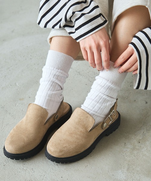 forksy.(フォルクシー)の「【forksy.】2wayトラックソール サボサンダル(サンダル・レディース・サンドベージュ/ブラック・S/M/L/LL)」の9枚目の写真