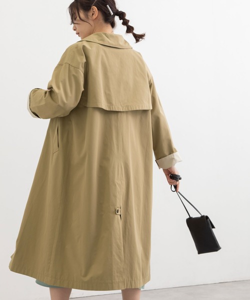 POU DOU DOU（プードゥドゥ）の「ダブルボタンコート（ステンカラーコート・レディース・アイボリー/カーキ/ベージュ・3）」の10枚目の写真