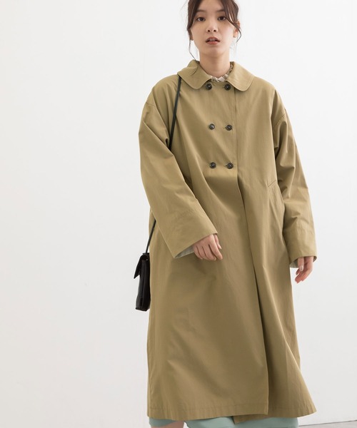 POU DOU DOU（プードゥドゥ）の「ダブルボタンコート（ステンカラーコート・レディース・アイボリー/カーキ/ベージュ・3）」の11枚目の写真