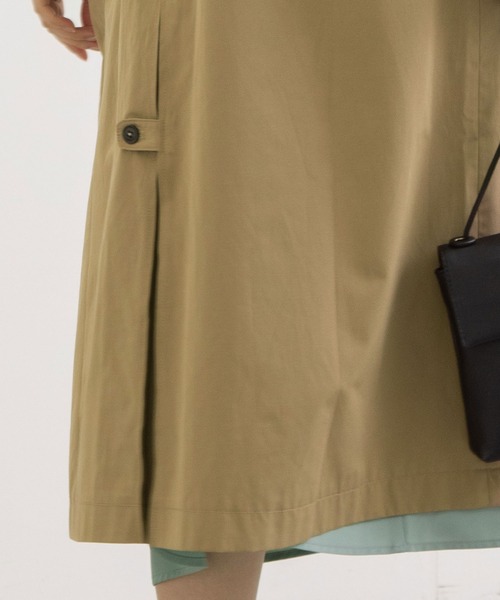 POU DOU DOU（プードゥドゥ）の「ダブルボタンコート（ステンカラーコート・レディース・アイボリー/カーキ/ベージュ・3）」の6枚目の写真