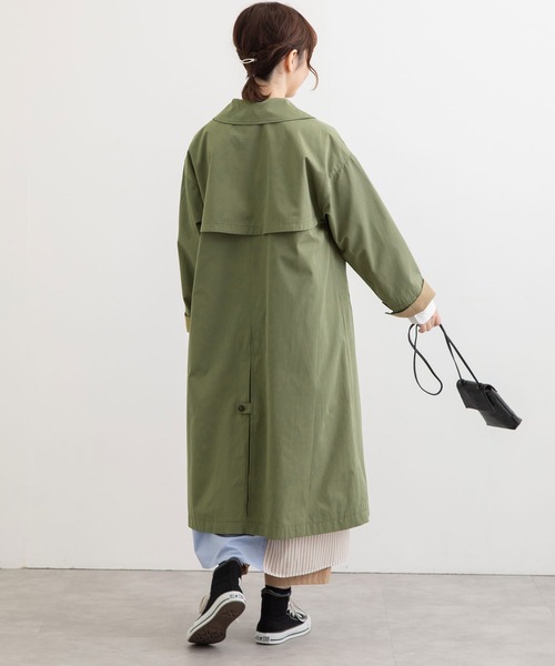 POU DOU DOU（プードゥドゥ）の「ダブルボタンコート（ステンカラーコート・レディース・アイボリー/カーキ/ベージュ・3）」の16枚目の写真