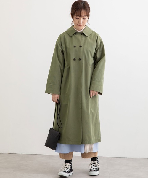 POU DOU DOU（プードゥドゥ）の「ダブルボタンコート（ステンカラーコート・レディース・アイボリー/カーキ/ベージュ・3）」の20枚目の写真