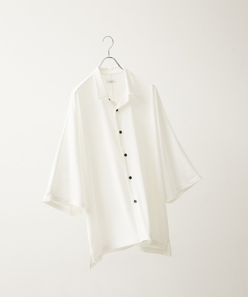 JUNRED（ジュンレッド）の「ドレープビッグポンチョシャツ（シャツ/ブラウス・メンズ・グリーン/ライトグレー/ホワイト/ブラウン・S/M/L）」の21枚目の写真