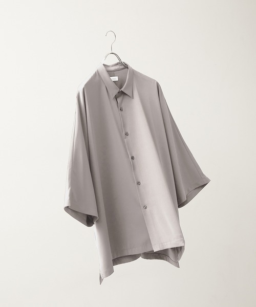 JUNRED（ジュンレッド）の「ドレープビッグポンチョシャツ（シャツ/ブラウス・メンズ・グリーン/ライトグレー/ホワイト/ブラウン・S/M/L）」の22枚目の写真