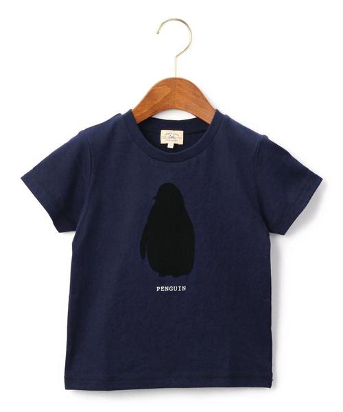 green label relaxing(グリーンレーベルリラクシング)の「【KIDS】テンジク ペンギンプリントTシャツ(Tシャツ/カットソー・キッズ・ネイビー/グレー・115/135/95/125/105)」の1枚目の写真