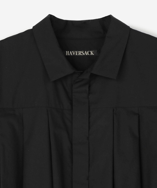 HAVERSACK(ハバーザック)の「HAVERSACK | 〈別注〉半袖シャツワンピース WOMEN(シャツワンピース・レディース・ブラック/ベージュ・1)」の8枚目の写真