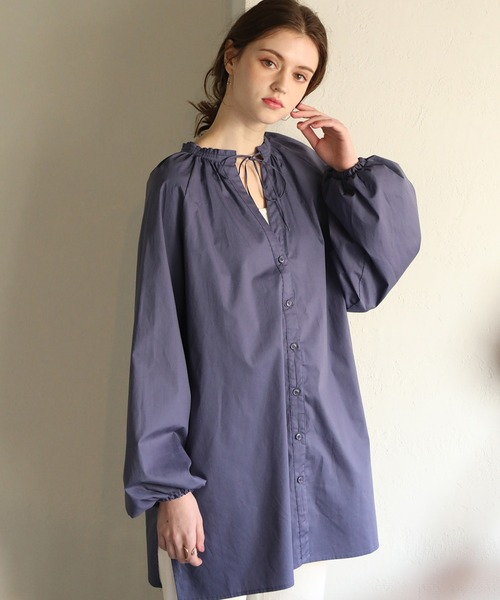 aity(アイティ)の「ボリュームスリーブ2wayブラウス(シャツ/ブラウス・レディース・ホワイト/ベージュ/ネイビー/ブルー・M)」の3枚目の写真