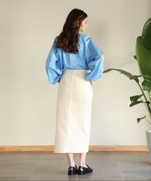 aity(アイティ)の「ボリュームスリーブ2wayブラウス(シャツ/ブラウス・レディース・ホワイト/ベージュ/ネイビー/ブルー・M)」の20枚目の写真