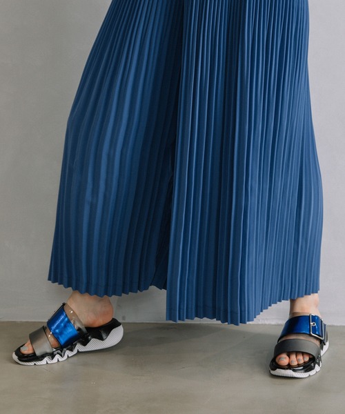 MARECHAL TERRE（マルシャルテル）の「ウォッシャブルプリーツパンツ（その他パンツ・レディース・ブラック/グリーン/ブルー/モカ・MEDIUM）」の11枚目の写真