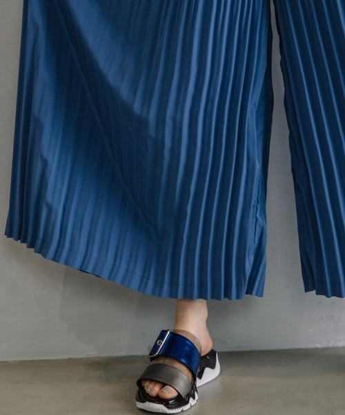 MARECHAL TERRE（マルシャルテル）の「ウォッシャブルプリーツパンツ（その他パンツ・レディース・ブラック/グリーン/ブルー/モカ・MEDIUM）」の12枚目の写真