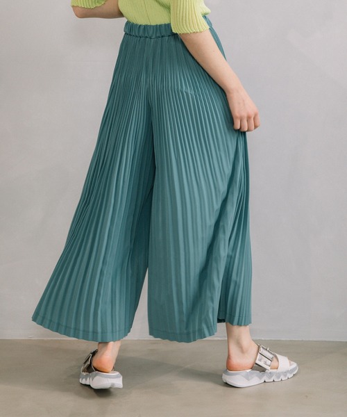 MARECHAL TERRE（マルシャルテル）の「ウォッシャブルプリーツパンツ（その他パンツ・レディース・ブラック/グリーン/ブルー/モカ・MEDIUM）」の15枚目の写真