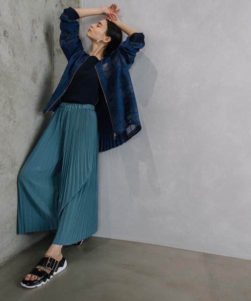 MARECHAL TERRE（マルシャルテル）の「ウォッシャブルプリーツパンツ（その他パンツ・レディース・ブラック/グリーン/ブルー/モカ・MEDIUM）」の19枚目の写真