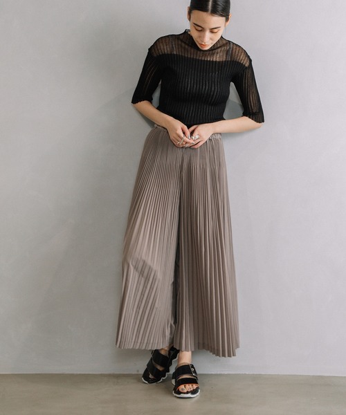 MARECHAL TERRE（マルシャルテル）の「ウォッシャブルプリーツパンツ（その他パンツ・レディース・ブラック/グリーン/ブルー/モカ・MEDIUM）」の22枚目の写真