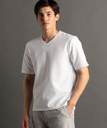 タックボーダー VネックTシャツ