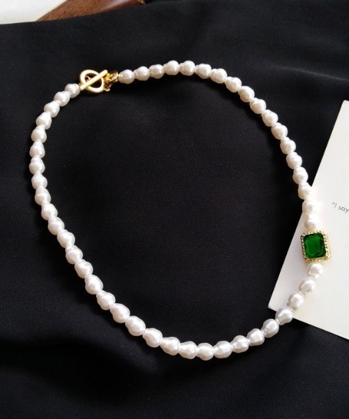 LAC-VERT（ラック・ヴェール）の「パールエメラルドネックレス（ネックレス・レディース・エメラルド・FREE）」の7枚目の写真