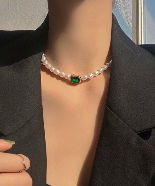 LAC-VERT（ラック・ヴェール）の「パールエメラルドネックレス（ネックレス・レディース・エメラルド・FREE）」の8枚目の写真