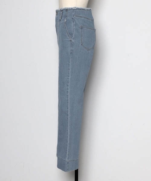 Bonjour Sagan(ボンジュールサガン)の「ウエストカットオフストレートデニムパンツ(デニムパンツ・レディース・ブルー/ネイビー・FREE)」の16枚目の写真