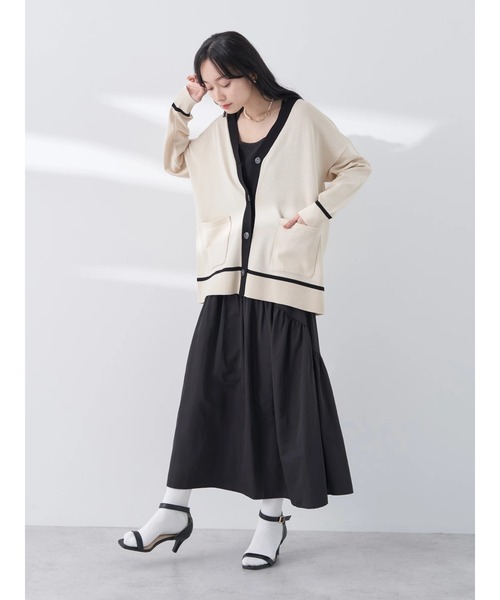 earth music&ecology（アースミュージックアンドエコロジー）の「バッククロスキャミソール（インナーウェア/肌着・レディース・モカ/ブラック/オフホワイト/サックスブルー・S/M）」の5枚目の写真