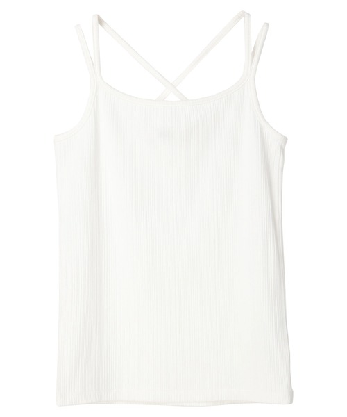 earth music&ecology（アースミュージックアンドエコロジー）の「バッククロスキャミソール（インナーウェア/肌着・レディース・モカ/ブラック/オフホワイト/サックスブルー・S/M）」の12枚目の写真