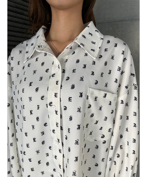 ENVYM(アンビー)の「リラックスElogoSH(シャツ/ブラウス・レディース・ブラック/ホワイト・FREE)」の6枚目の写真