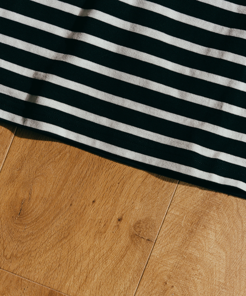 LOOPWHEELER for LOWERCASE】別注 リラックス ボーダーバスクシャツ（T