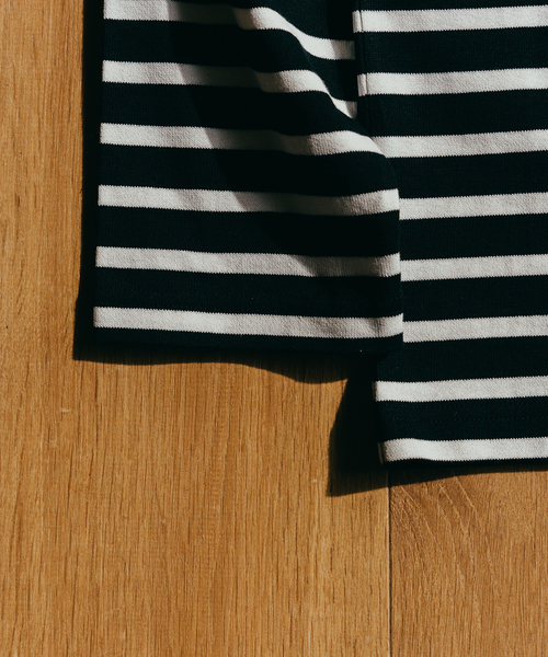 LOOPWHEELER for LOWERCASE】別注 リラックス ボーダーバスクシャツ（T