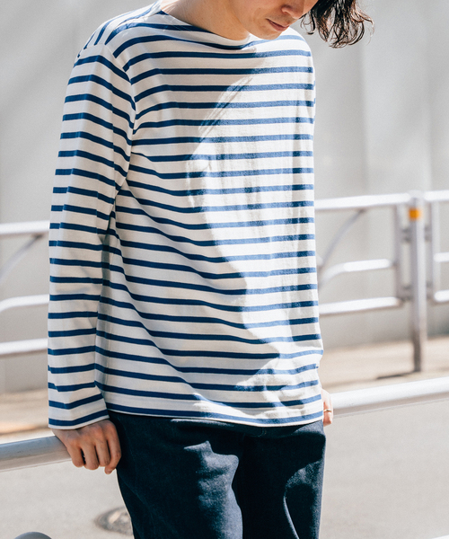 LOOPWHEELER for LOWERCASE】別注 リラックス ボーダーバスク