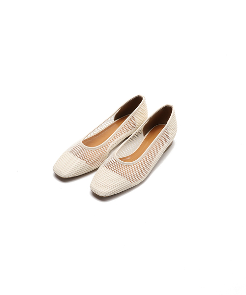 Simplicite(サンプリシテ)の「メッシュフラットシューズ(パンプス・レディース・ホワイト/ブラック・MEDIUM/LARGE/SMALL)」の11枚目の写真