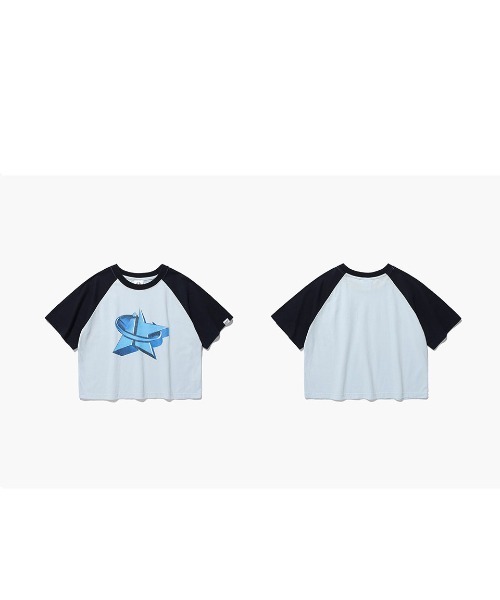 A'GEM/9 × .kom『ISTKUNST/イストクンスト』3D STAR RAGLAN CROP