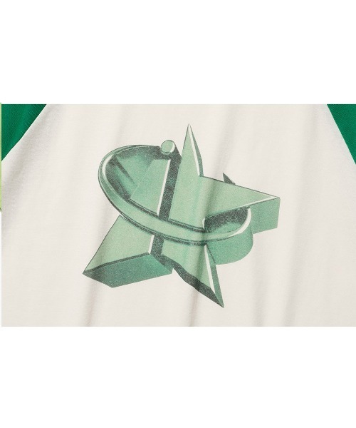 ISTKUNST(イストクンスト)の「A'GEM/9 × .kom『ISTKUNST/イストクンスト』3D STAR RAGLAN CROP TEE/3Dスター ラグランクロッ プ 半袖 カットソー(Tシャツ/カットソー・メンズ・アイボリー/ライトブルー・FREE)」の16枚目の写真