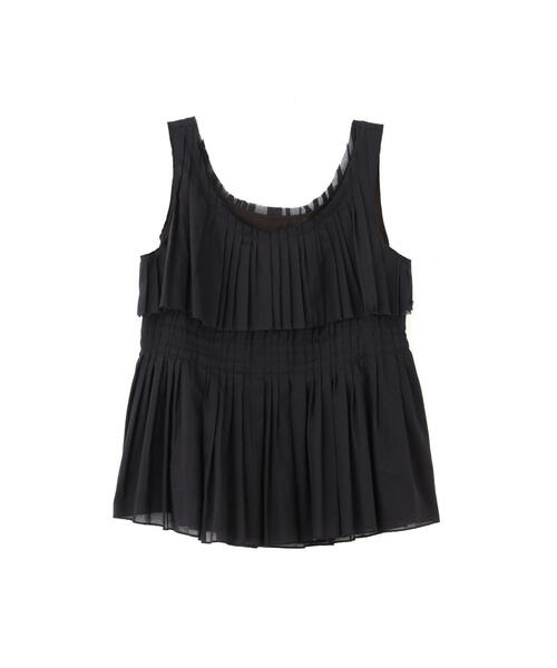 JILL STUART(ジルスチュアート)の「◆コットンローンプリーツブラウス(シャツ/ブラウス・レディース・ホワイト/ブラック・SMALL/MEDIUM)」の3枚目の写真