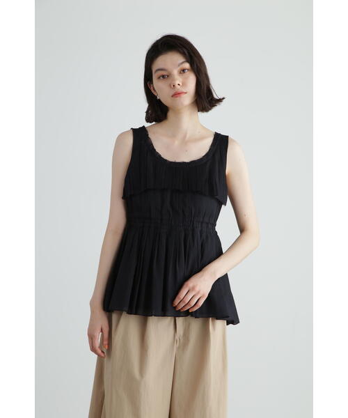 JILL STUART(ジルスチュアート)の「◆コットンローンプリーツブラウス(シャツ/ブラウス・レディース・ホワイト/ブラック・SMALL/MEDIUM)」の4枚目の写真