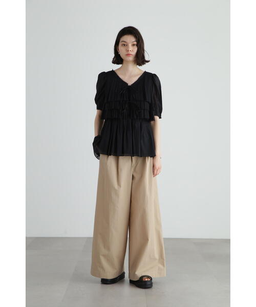 JILL STUART(ジルスチュアート)の「◆コットンローンプリーツブラウス(シャツ/ブラウス・レディース・ホワイト/ブラック・SMALL/MEDIUM)」の21枚目の写真