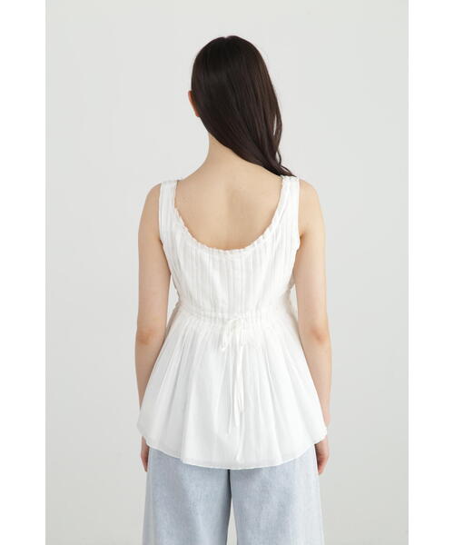 JILL STUART(ジルスチュアート)の「◆コットンローンプリーツブラウス(シャツ/ブラウス・レディース・ホワイト/ブラック・SMALL/MEDIUM)」の6枚目の写真