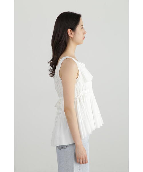 JILL STUART(ジルスチュアート)の「◆コットンローンプリーツブラウス(シャツ/ブラウス・レディース・ホワイト/ブラック・SMALL/MEDIUM)」の7枚目の写真
