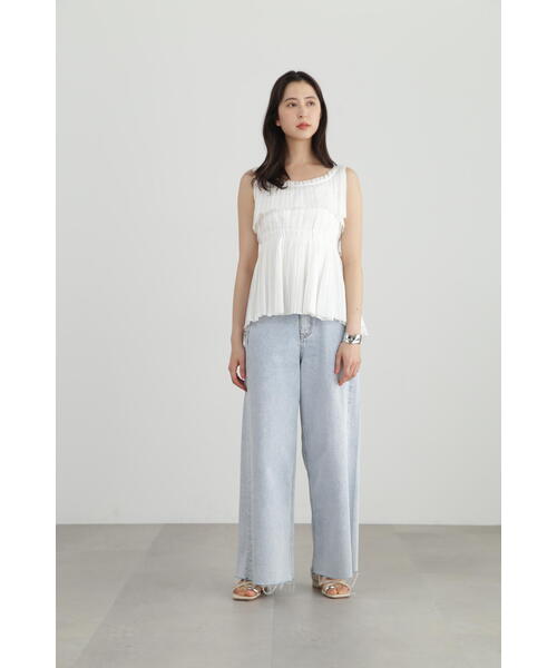 JILL STUART(ジルスチュアート)の「◆コットンローンプリーツブラウス(シャツ/ブラウス・レディース・ホワイト/ブラック・SMALL/MEDIUM)」の8枚目の写真