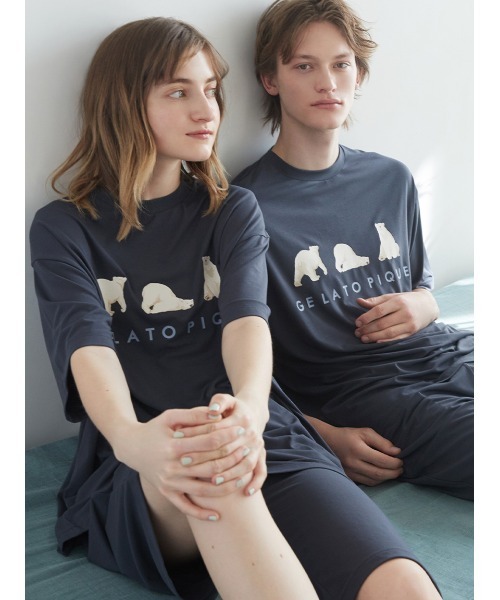 新品タグ付　アイスワンポイントスウェット　上下セット　ジェラートピケ gelato pique（ジェラートピケ）の「【COOL】【UNISEX】シロクマ