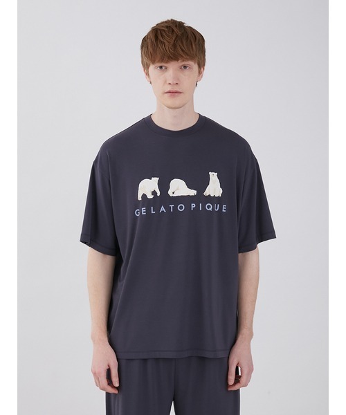 ジェラートピケ　レディース ミャクミャク　 Tシャツ ライトブルー　フリーサイズ news_250423_14.jpg