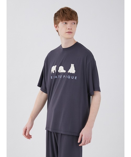 新品タグ付　アイスワンポイントスウェット　上下セット　ジェラートピケ gelato pique ジェラートピケ 接触冷感 モチーフ4柄ワンポイント