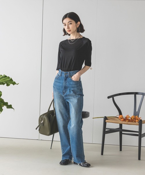 eL（エル）の「【eL】Sheer Pullover 5S/194430（Tシャツ/カットソー・レディース・ホワイト/ブラック/カーキ/グリーン系その他・FREE）」の8枚目の写真