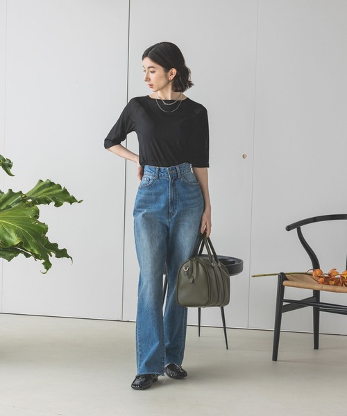 eL（エル）の「【eL】Sheer Pullover 5S/194430（Tシャツ/カットソー・レディース・ホワイト/ブラック/カーキ/グリーン系その他・FREE）」の9枚目の写真